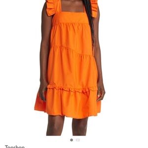 Topshop Orange Womens Dress
